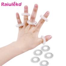 Hot Sale 2 Colors 100 Pcs Acupressure Finger Massager Stainless Steel Circulation Ring for Kids Adults Relax Hand Health Care 2024 - buy cheap