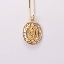 Золотая подвеска KEJIALAI, религиозная вера, Благородная Дева Мария, унисекс, мужчина, женщина 2024 - купить недорого