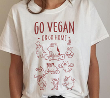 Go vegan или футболка для дома для женщин tumblr Эстетическая Женская забавная модная Цитата camisetas гранж 100% хлопок унисекс футболки 2024 - купить недорого