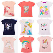 Kids Girl T Shirt Summer Baby Girls Cotton Tops Toddler Tees Clothing Children Clothes Unicorn T-shirts Short Sleeve Casual Wear 2024 - buy cheap