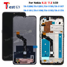 Digitalizador LCD Original de 6,3 "para Nokia 6,2 o 7,2 TA-1198 TA-1200 TA-1196, pantalla táctil LCD con montaje de digitalizador de Marco 2024 - compra barato