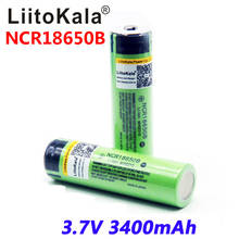 Liitolaka-bateria 100 de lítio ncr 18650b, bateria 18650 recarregável para lanterna sem pcb, 3400mah, 3.7v 2024 - compre barato