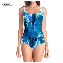 CLOOCL Colorful Paint Splatter 3D Print One-piece Swimwear Women Swimming Bathing Suit Sleeveless Sexy Swimsuit 2024 - buy cheap
