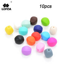 LOFCA 10pcs Chunky Olive  Shape Silicone Beads Food Grade Silicone Teething Toy Baby Silicone Beads Teething Necklace making 2024 - buy cheap