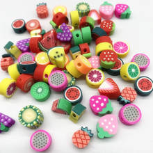 New 30pcs10mm Smiley/Animal/Fruit Beads Polymer Clay Beads Spacer Loose Beads for Jewelry Making DIY Accessories #25 2024 - buy cheap