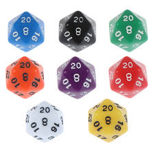 Dados con efectos D20 para juego de mesa, dados digitales acrílicos con 20 caras, colores vivos, accesorios para juegos de mesa, 1 ud. 2024 - compra barato