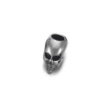  Stainless Steel Skull Bead Spacer Polished 3.5mm Hole Beads Metal Charms DIY Bracelet Jewelry Making Accessories 2024 - buy cheap