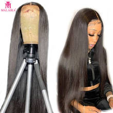 Malaika-Peluca de cabello humano brasileño Remy para mujer, postizo de encaje Frontal de 40 pulgadas de largo, 250 de densidad, 13x4 2024 - compra barato