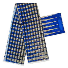 latest african satin silk organza fabric high quality silk fabrics organza satin material 4+2yards 2024 - buy cheap
