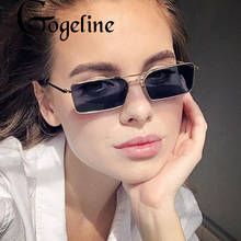 Маленькие квадратные женские солнцезащитные очки в оправе с прозрачным двойным мостиком, мужские солнцезащитные очки в винтажном стиле, сплав, металл, UV400, женские оттенки, красный, желтый 2024 - купить недорого