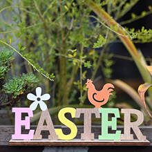 Easter Decor Easter Wood Tabletop Ornament Hello Spring Wood Decoration For Easter Spring Home Decoration Happy Easter 2024 - buy cheap