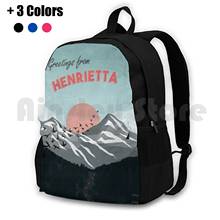 Greetings From Henrietta Postcard Art Outdoor Hiking Backpack Riding Climbing Sports Bag Henrietta Trc The Raven Cycle Raven 2024 - buy cheap