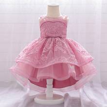 Summer Lace Dress for Girls Toddler Kids Sleeveless Floral Mesh Wedding Dresses Children Clothing For Baby Girls Vestidos 2024 - купить недорого