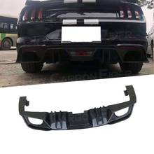 Carbon Fiber Rear Lip Diffuser Spoiler for Ford Mustang Coupe 2015 -2019 Rear Bumper Guard 4 Outlet Car Styling  2024 - buy cheap