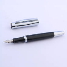 Luxo de alta qualidade 051 preto aço inoxidável m nib caneta fonte escola negócio estacionário escritório escola suprimentos canetas tinta novo 2024 - compre barato