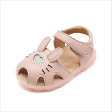 Sandálias infantis de couro para bebês, sapatos de verão com sola macia de couro para crianças pequenas, dedos fechados, sandálias para meninas 2021 2024 - compre barato