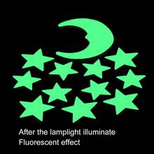 1 Set Stars Glow In The Dark Wall Stickers Luminous Fluorescent Wall Stickers For Kids Baby Room Bedroom Ceiling Home Decoration 2024 - buy cheap