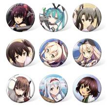 9pcs/set Anime Kantai Collection Cartoon character Badge Decoration Brooch for Clothing & Accessories or Collection 2024 - buy cheap