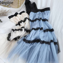 Neploe High Waist Hip Lace Cupcake Skirt Contrast Color Patchwork Bottom Jupe Femme Spring Summer 2020 New Elegant Ropa 48953 2024 - buy cheap