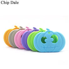 Chip Dale 1pc BPA Free Silicone Teethers Pumpkin Design Teething Necklace Baby Shower Toys Halloween Gifts Cartoon Teether 2024 - buy cheap