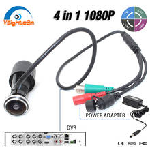 Аналоговая камера видеонаблюдения SONY IMX323 960H 1080P 4 в 1 (AHD/TVI/CVI/CVBS), мини камера с отверстием для дверного глазка, объектив рыбий глаз 1,78 мм с меню OSD 2024 - купить недорого