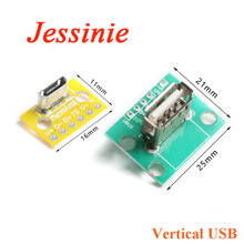 5pcs Vertical USB Micro USB 2.0 Female Head A Connector 2.54mm PCB Converter Adapter Breakout Board 180 Degree Vertical 2024 - buy cheap