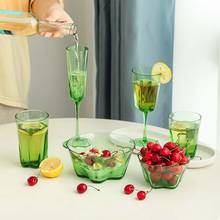 Glass Water Cups Wine Glasses Apple Green Color Champagne Glass Fresh Salad Bowl Fruit Bowl Juice Cup Beer Glass 2024 - buy cheap