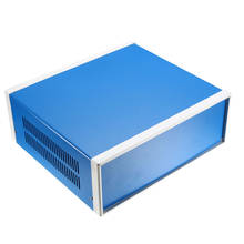 Uxcell 1 шт. водонепроницаемый чехол электронный Железный DIY Распределительная коробка корпус пылезащитный анти-УФ 305x282x122 мм синий 2024 - купить недорого