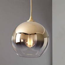 Lámparas de techo colgantes de estilo nórdico, accesorio de luz Led con bola dorada moderna para Loft y cocina 2024 - compra barato