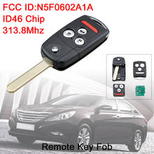 313.8Mhz 3+1 Buttons Black Car Remote Key Fob with ID46 Chip N5F0602A1A Fit for 2007 2008 2009 2010 2011 2012 2013 Acura MDX/RDX 2024 - buy cheap