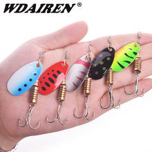 1pcs 2.5g 3.5g 5.5g Spin Spoon Fishing Lures Metal Rotating Sequins Wobblers Treble Hooks Artificial Bait Carp Bass Pesca Tackle 2024 - buy cheap