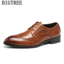 Zapatos Brogue de lujo para hombre, calzado clásico de negocios, oficina, boda, vestir, Moda Italiana, cuero, Formal, Erkek Ayakkabi 2024 - compra barato