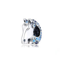 2020 Horse Charm for Women Silver 925 Jewelry Making Pave Stone  DIY Wholesales  Silver Beads for Bracelets 2024 - buy cheap