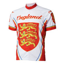 Camisa masculina de verão de manga curta, camiseta para ciclismo, amarelo, branco, inglaterra, camiseta para bicicleta, roupa vermelha personalizada 2024 - compre barato