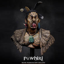 1/9 resina modelo busto gk powhiri maori guerreiro unmounted e kit sem pintura 2024 - compre barato