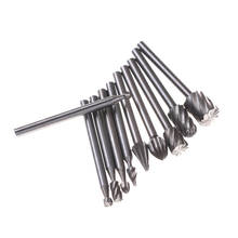 10 Pieces Routing Router Drill Bits Set Carbide Rotary Burrs Tools Wood Stone Metal Root Carving Milling Cutter 2024 - buy cheap