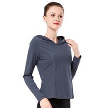 LUKITAS Sports Hoodies Female Shirts Nylon Solid Yoga Clothing Ladies Fitness Sportswear Jogging Outdoor Sweatshirt Pullover Top 2024 - buy cheap