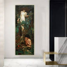 Citon Canvas oil painting John William Waterhouse《A Hamadryad》Artwork Poster Picture Modern Wall Art decor Home Decoration 2024 - buy cheap