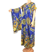 Dashikiage-vestidos africanos para mujer, estampado Floral, 2020 algodón, manga corta, moderno, Maxi, verano, novedad de 100% 2024 - compra barato