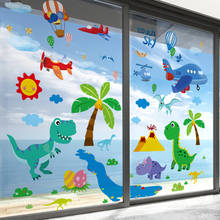 Cartoon Airplanes Wall Stickers DIY Dinosaur Animal Mural Decals for Kids Bedroom Baby Room Children Nursery Home Decoration 2024 - buy cheap