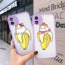 Capa de telefone para iphone, cartoon com dedos engraçado, fosco, transparente, roxo, iphone 12 11 mini pro xr xs max 7 8 plus x 2024 - compre barato