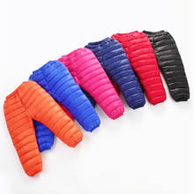 Winter Warm Kids Down Cotton Pants Clothing Boys Pants Girls Leggings Children Down Trousers Windproof Snow Pants Clothes 2024 - buy cheap