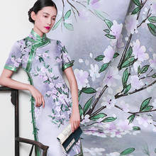 105cm heavy stretch satin silk fabric meter digital inkjet Chinese silk fabric satin dress cheongsam fabric wholesale silk cloth 2024 - buy cheap
