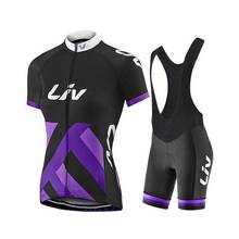 Conjunto de roupa feminina de ciclismo, nova liv, 2019, roupas, bicicleta, mtb, verão, conjunto de maiô, conjunto, ciclismo 2024 - compre barato