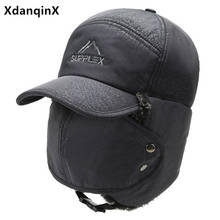 XdanqinX 2021 Winter New Style Men's Earmuffs Cap Bomber Hats Thicker Plus Velvet Warm Women's Resist The Snow Ski Caps Unisex 2024 - buy cheap