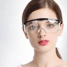 Óculos de proteção ocular de laboratório, lentes transparentes antipoeira 2024 - compre barato