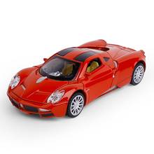 Pagani wind huayra-modelo de aleación de carreras para niños, juguete de simulación alta, 1:32, luz de sonido, tirar hacia atrás, cuatro abiertos, regalos 2024 - compra barato