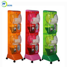 Zhutong duas camadas gumball gashapon brinquedo cápsula máquina de venda automática cristal engraçado cápsula brinquedo máquina de venda automática 2024 - compre barato