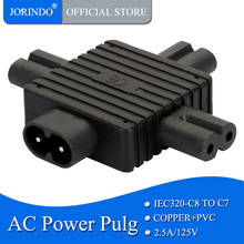 Jorindo IEC-320 c8 para 3x c7 adaptador de energia iec 320 c7 c8 para 3x adaptador de energia iec 320 c7 para c8 divisor led 2024 - compre barato