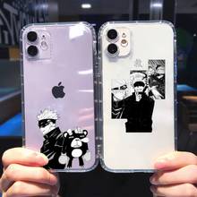 Jujutsu Kaisen Anime Phone Case Transparent for iPhone 12 11 mini pro 8 XS MAX 7 Plus X XR 2024 - buy cheap